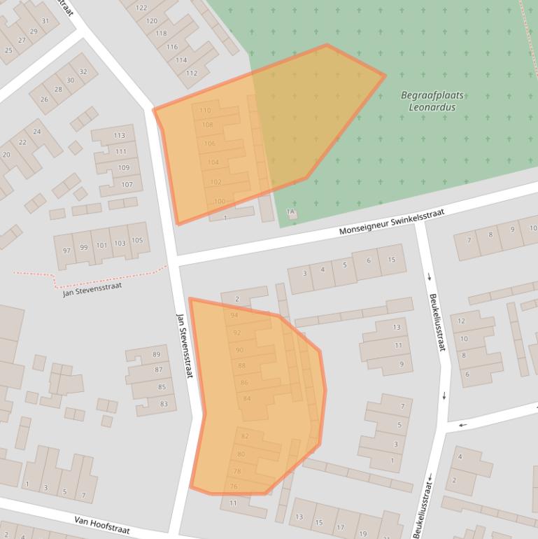 Kaart van postcodegebied 5701XX.