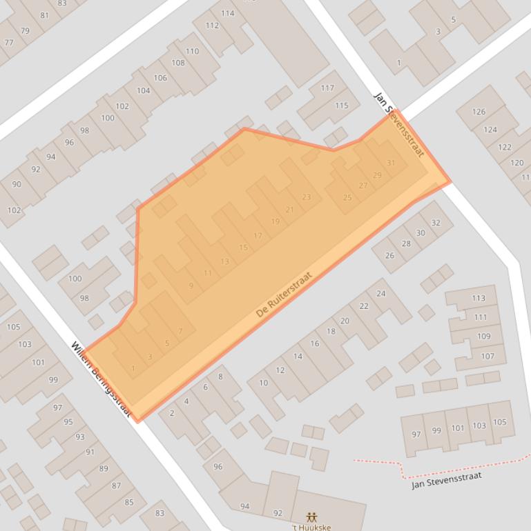Kaart van postcodegebied 5701ZC.