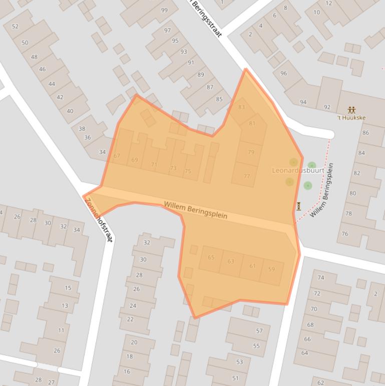 Kaart van postcodegebied 5701ZE.