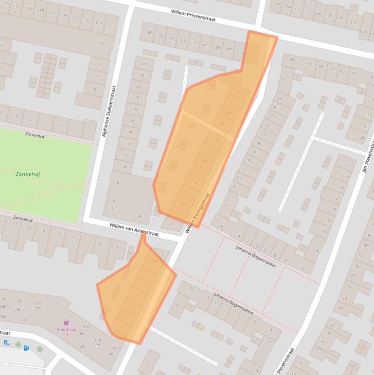 Kaart van postcodegebied 5701ZH.