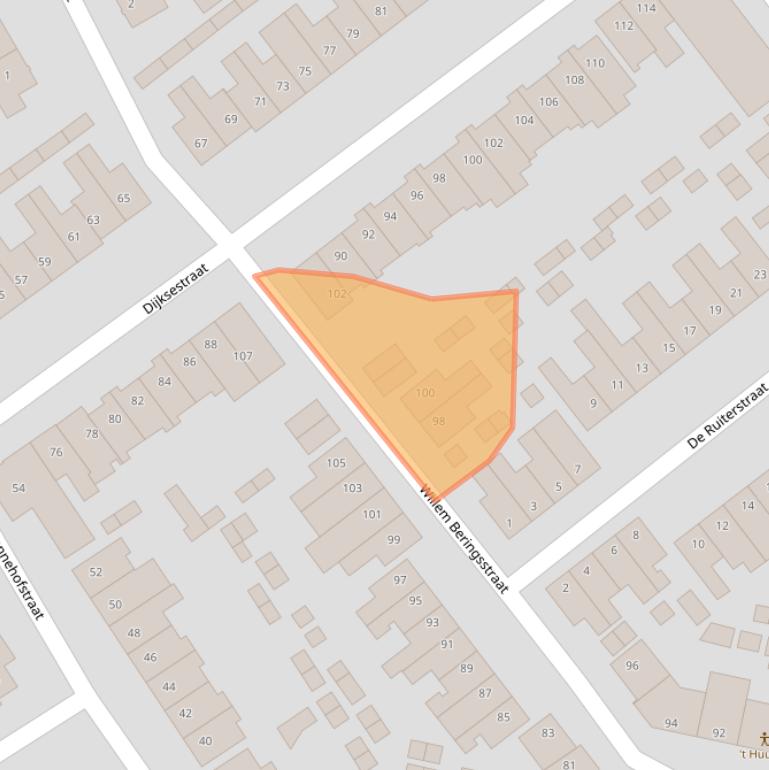 Kaart van postcodegebied 5701ZN.