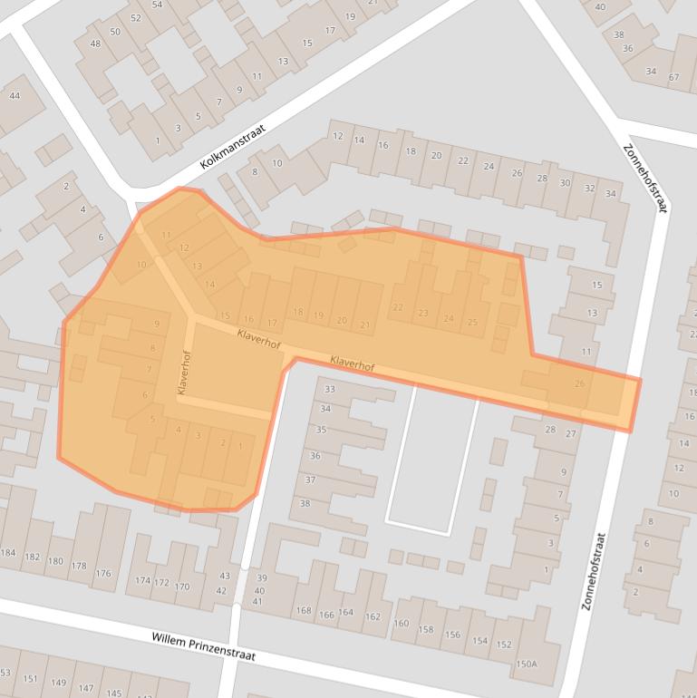 Kaart van postcodegebied 5701ZW.
