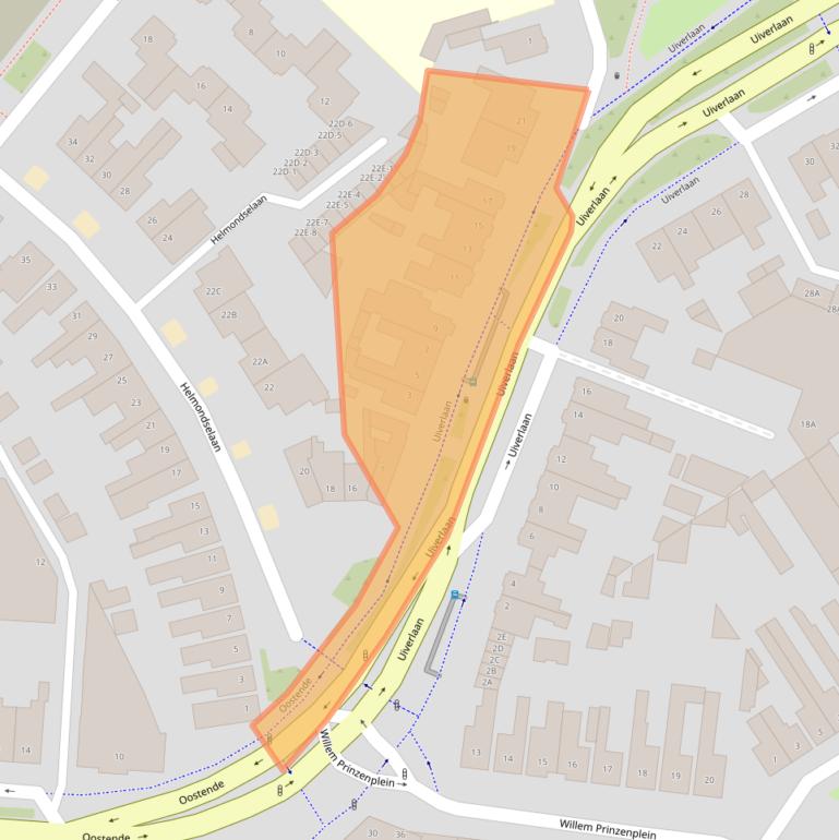 Kaart van postcodegebied 5702AA.