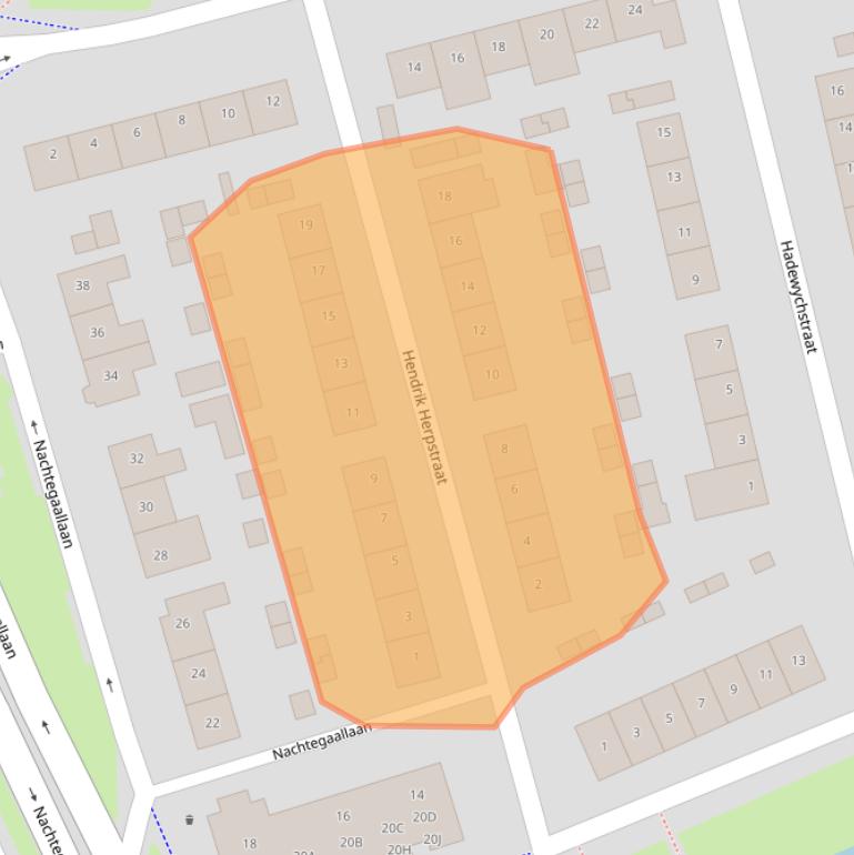 Kaart van postcodegebied 5702AR.