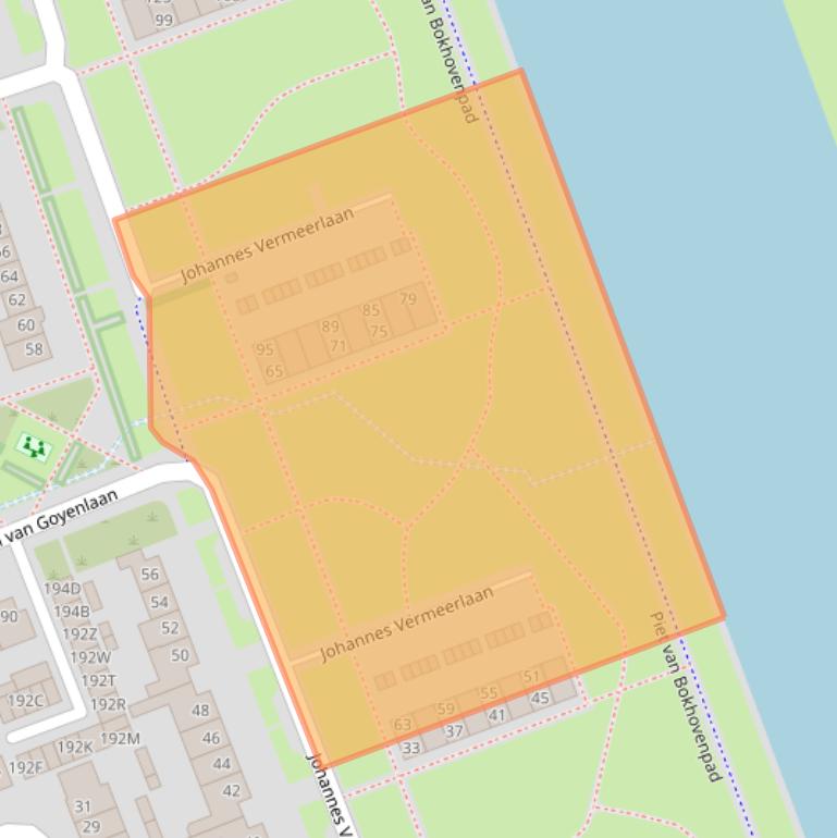 Kaart van postcodegebied 5702BJ.