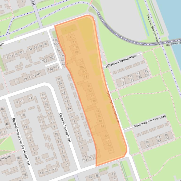 Kaart van postcodegebied 5702BR.