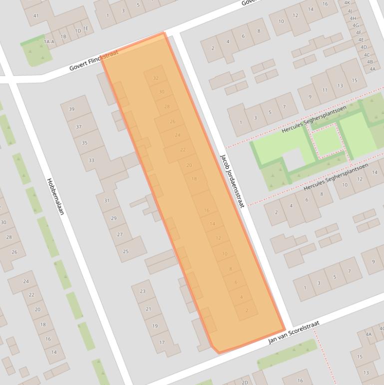 Kaart van postcodegebied 5702CE.