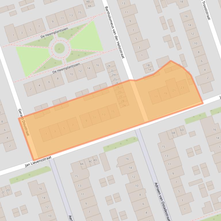 Kaart van postcodegebied 5702CK.