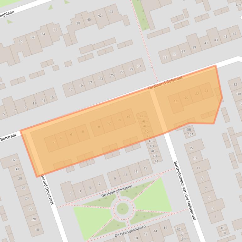 Kaart van postcodegebied 5702CP.