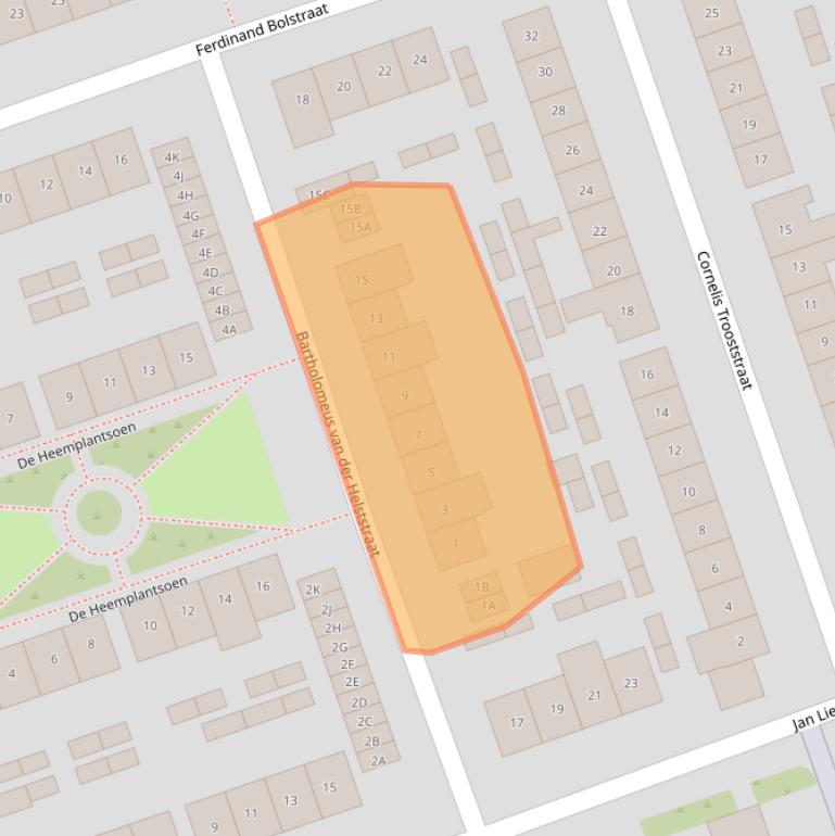 Kaart van postcodegebied 5702CR.