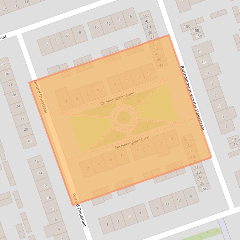 Kaart van postcodegebied 5702CS.