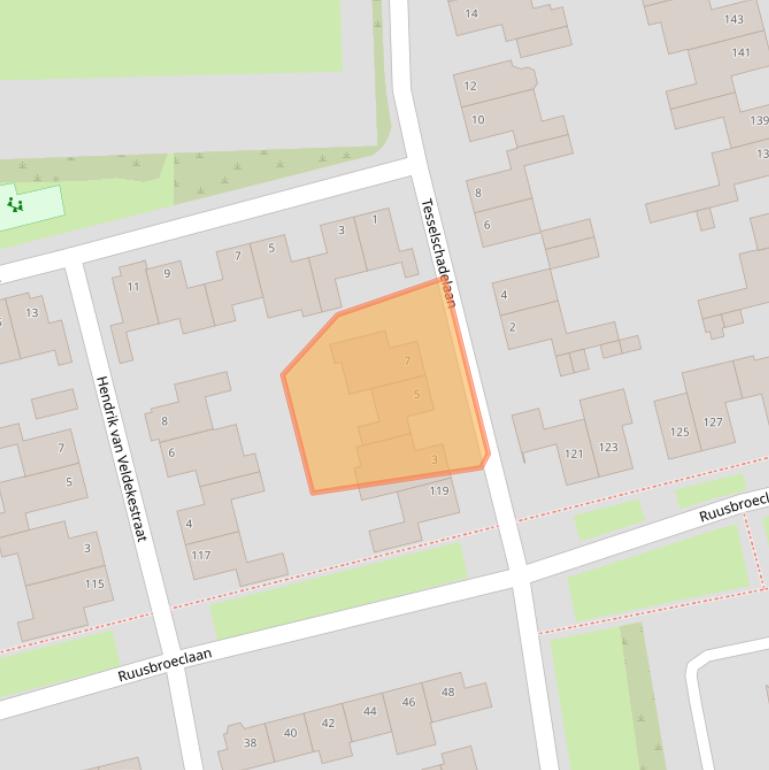 Kaart van postcodegebied 5702DD.