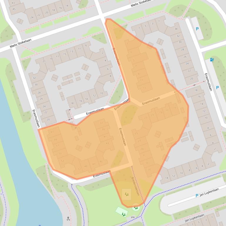 Kaart van postcodegebied 5702DG.