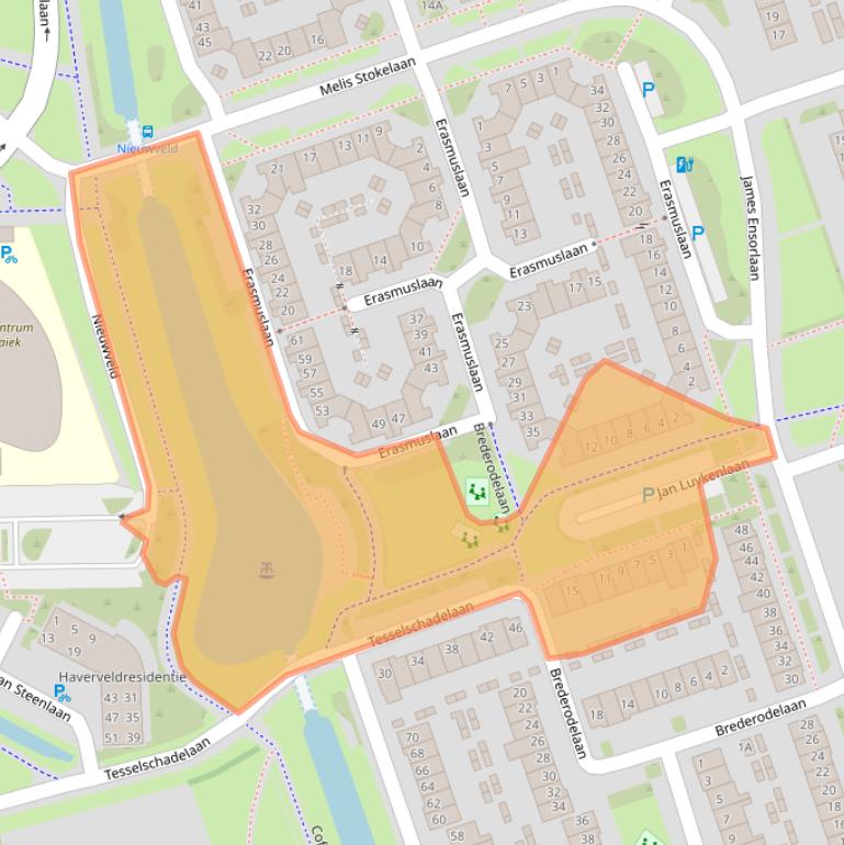 Kaart van postcodegebied 5702DL.