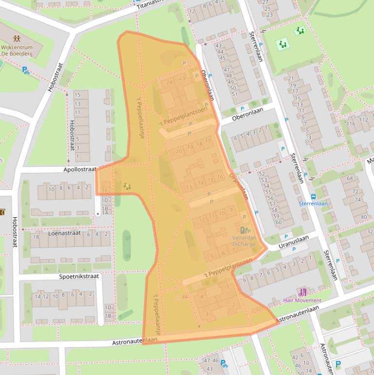 Kaart van postcodegebied 5702DS.