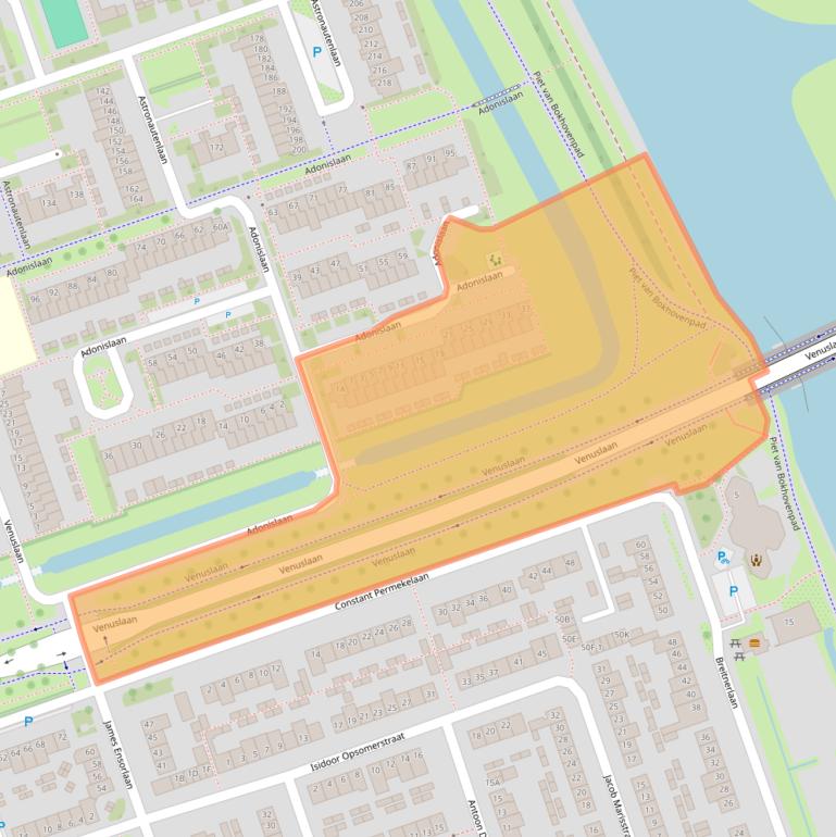 Kaart van postcodegebied 5702GE.