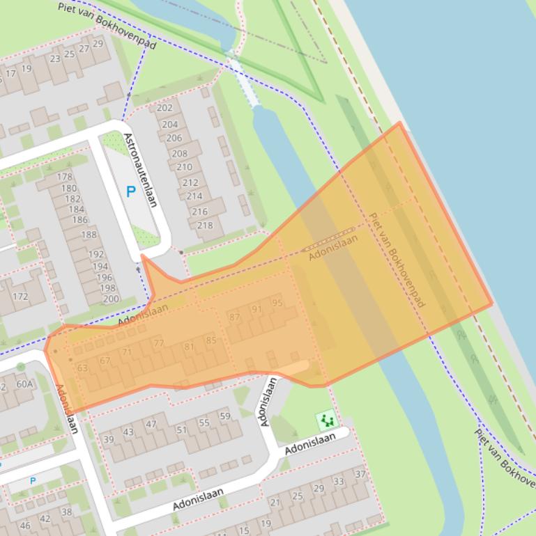 Kaart van postcodegebied 5702GH.