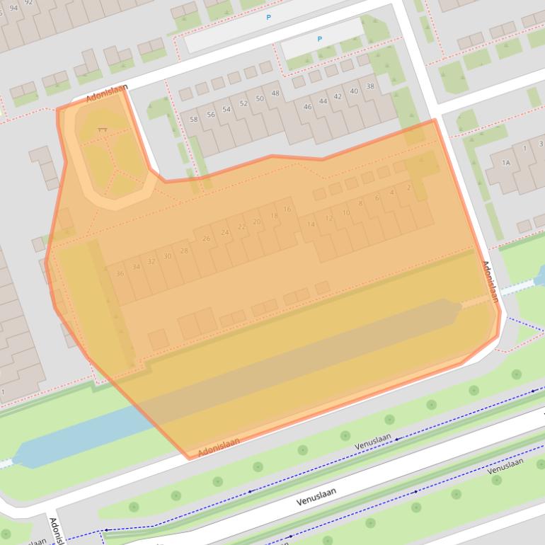 Kaart van postcodegebied 5702GJ.