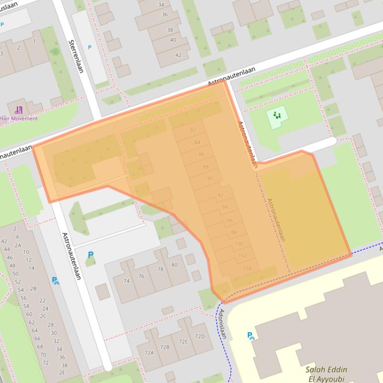 Kaart van postcodegebied 5702GP.