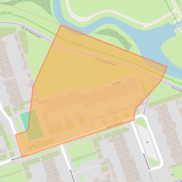 Kaart van postcodegebied 5702HA.