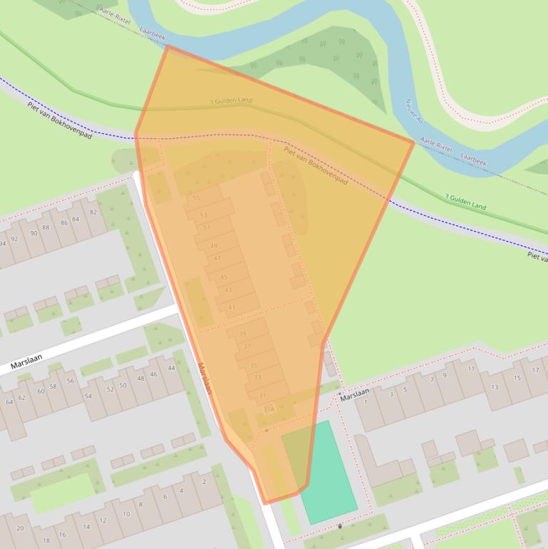 Kaart van postcodegebied 5702HB.