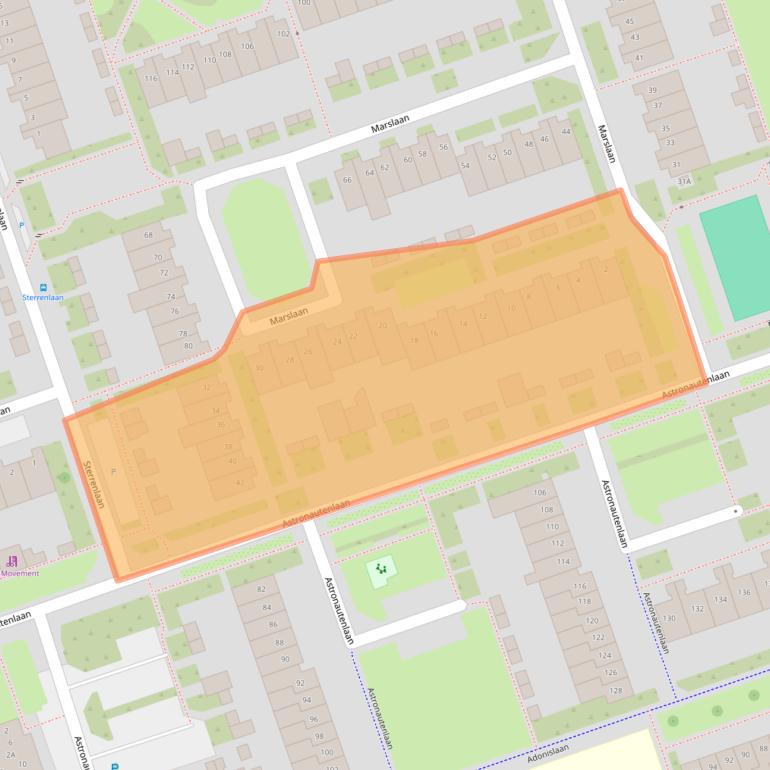 Kaart van postcodegebied 5702HC.