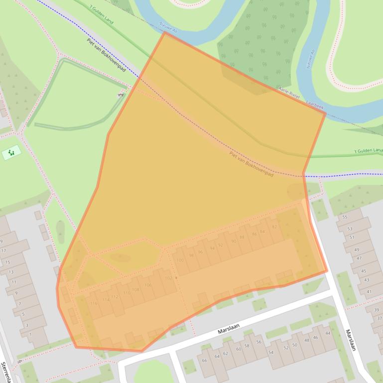 Kaart van postcodegebied 5702HE.