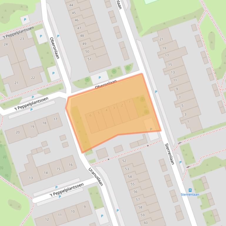 Kaart van postcodegebied 5702HK.