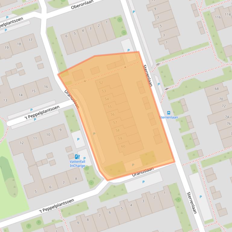 Kaart van postcodegebied 5702HR.