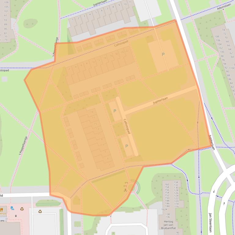 Kaart van postcodegebied 5702HV.