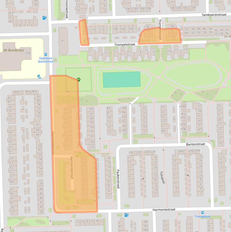 Kaart van postcodegebied 5702JB.