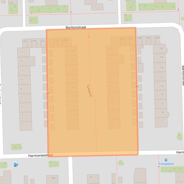 Kaart van postcodegebied 5702JN.