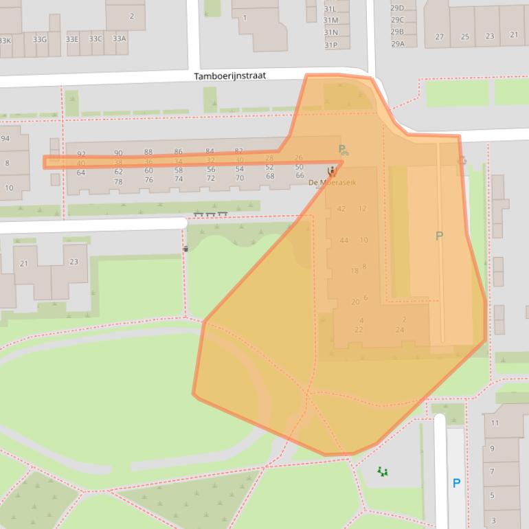 Kaart van postcodegebied 5702JS.