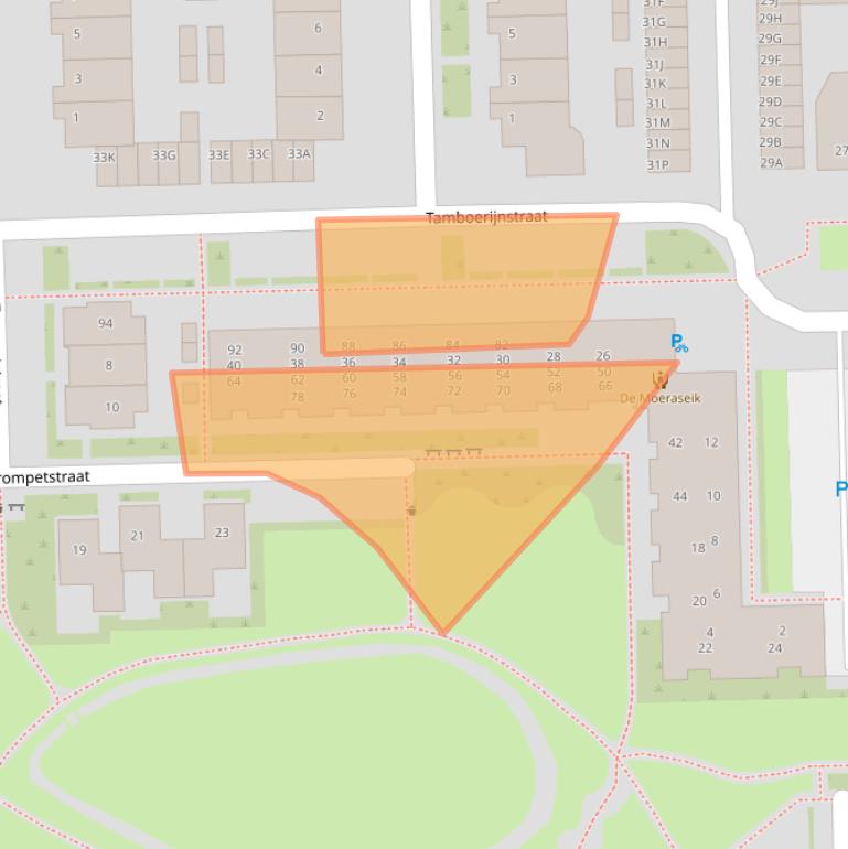 Kaart van postcodegebied 5702JT.