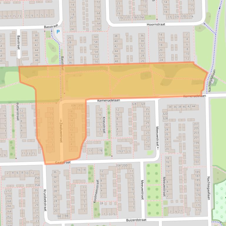 Kaart van postcodegebied 5702KZ.