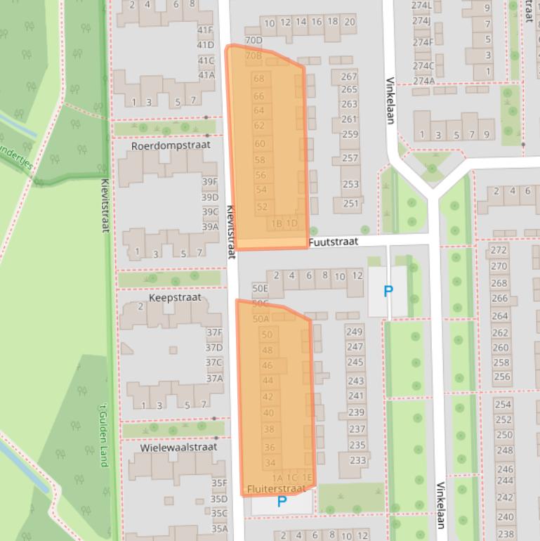 Kaart van postcodegebied 5702LE.