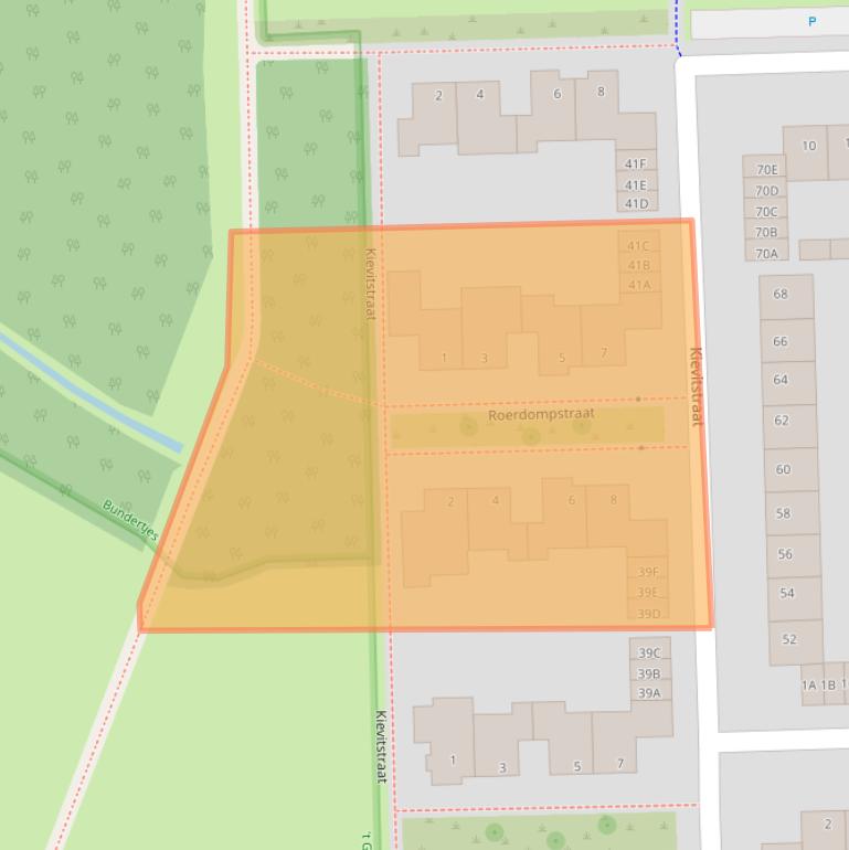 Kaart van postcodegebied 5702LG.