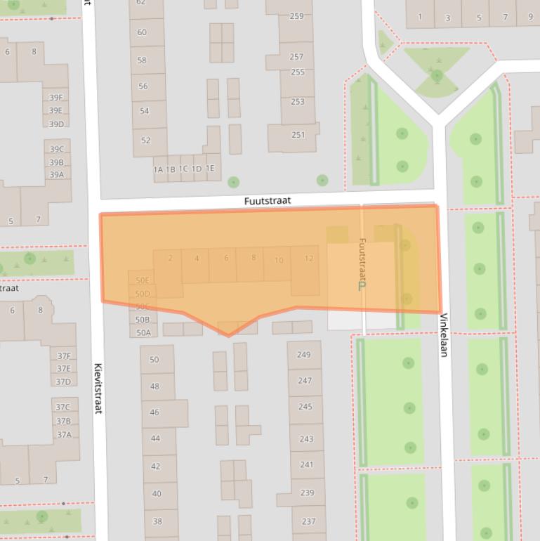 Kaart van postcodegebied 5702LN.