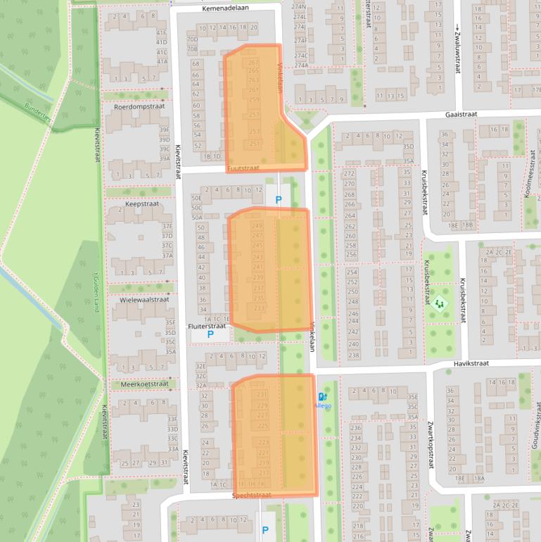 Kaart van postcodegebied 5702LS.