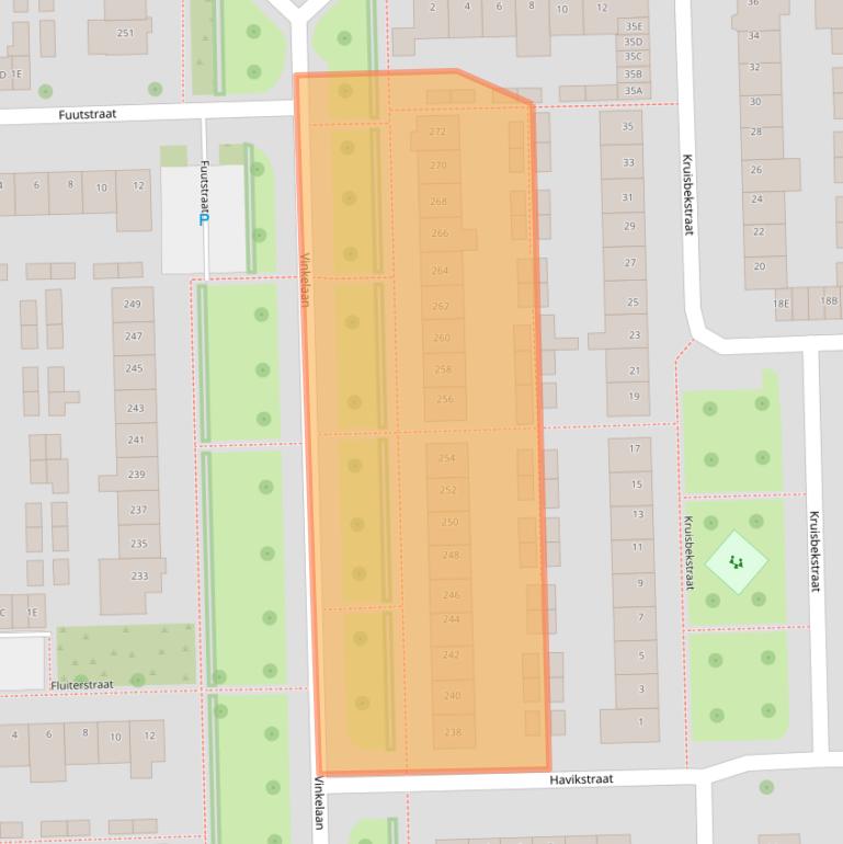 Kaart van postcodegebied 5702LZ.