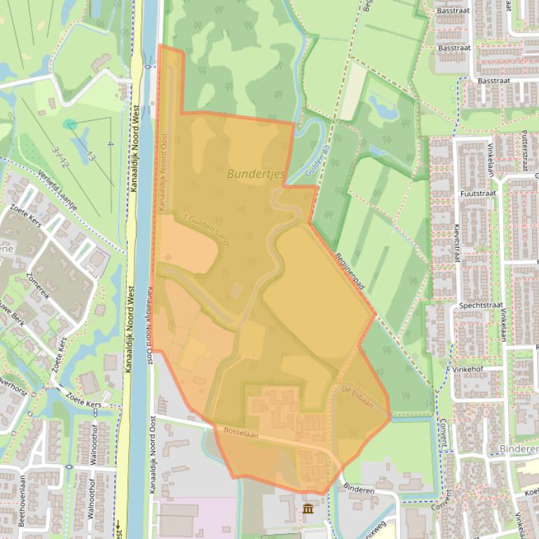 Kaart van postcodegebied 5702NV.