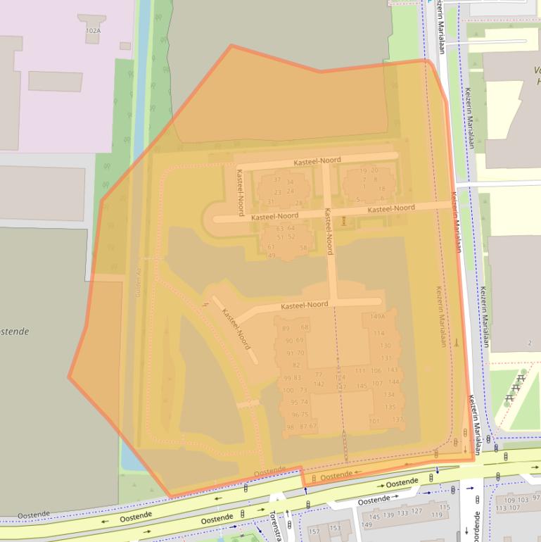 Kaart van postcodegebied 5702NX.