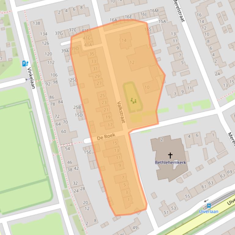 Kaart van postcodegebied 5702PL.