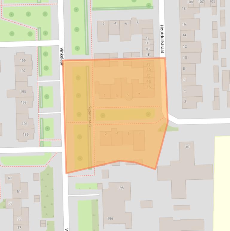 Kaart van postcodegebied 5702PV.