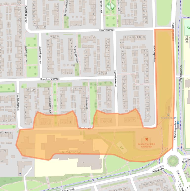 Kaart van postcodegebied 5702PW.
