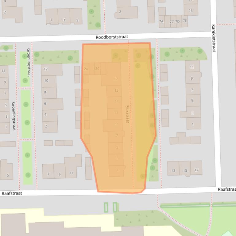 Kaart van postcodegebied 5702PX.