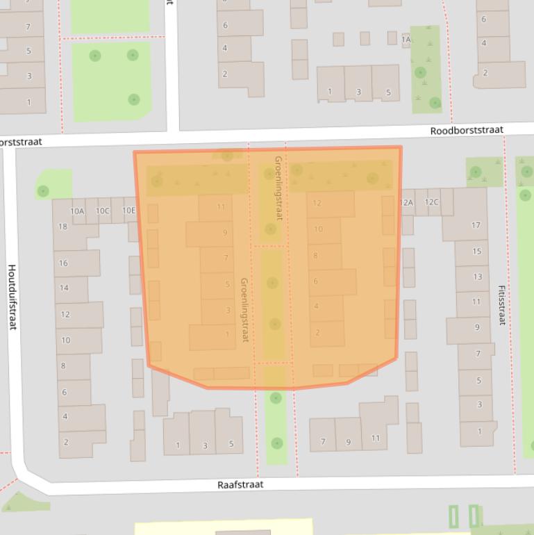 Kaart van postcodegebied 5702PZ.