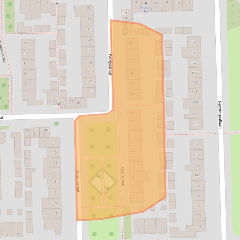 Kaart van postcodegebied 5702RP.