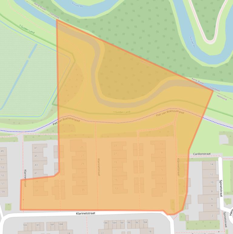 Kaart van postcodegebied 5702SR.