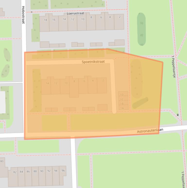 Kaart van postcodegebied 5702TG.